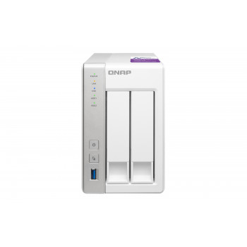 QNAP TS-231P serveur de stockage NAS Bureau Annapurna Labs AL212 1 Go DDR3 QNAP Turbo System Gris, Blanc