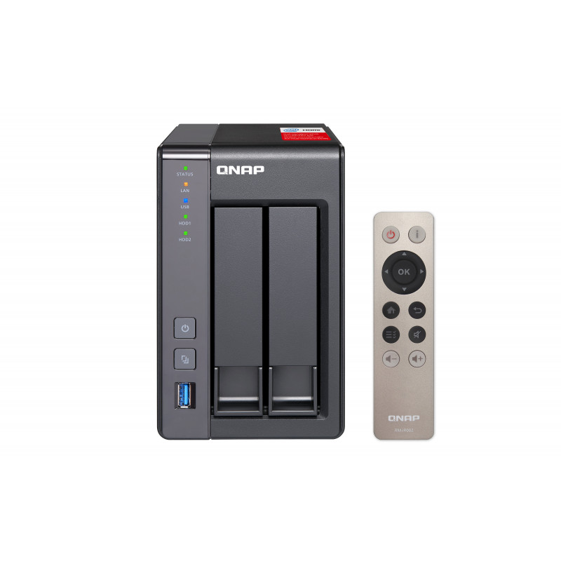 QNAP TS-251+ NAS Tower Intel® Celeron® J1900 2 Go DDR3L QNAP QTS Gris