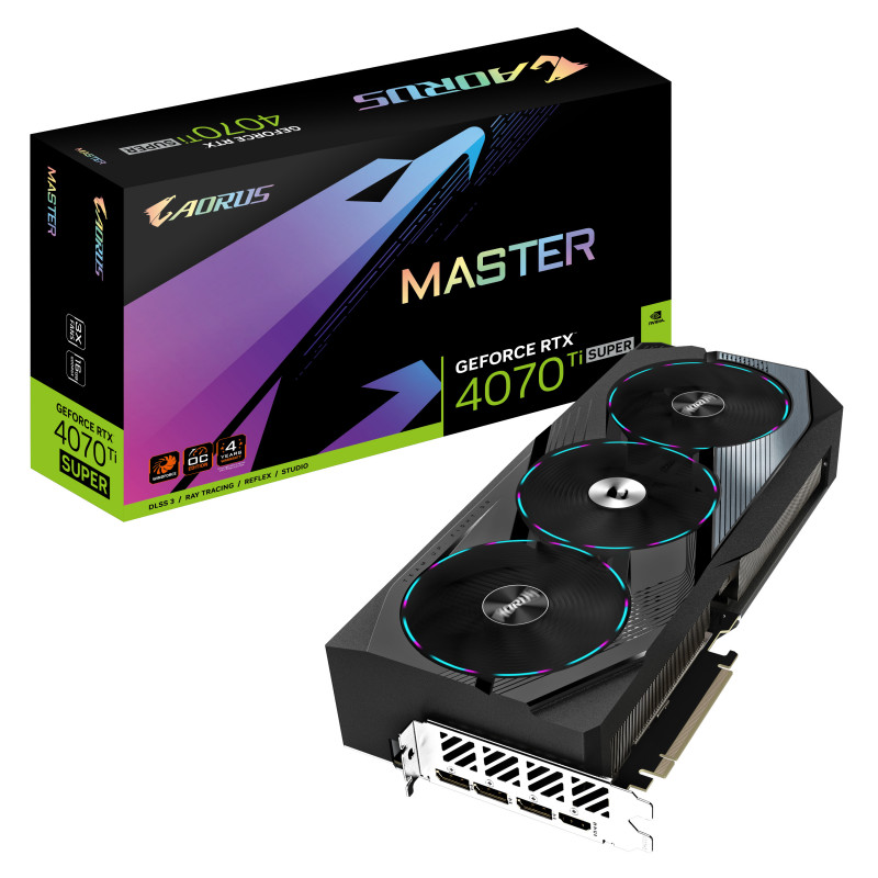 GIGABYTE AORUS GeForce RTX 4070 Ti SUPER MASTER 16G NVIDIA 16 Go GDDR6X