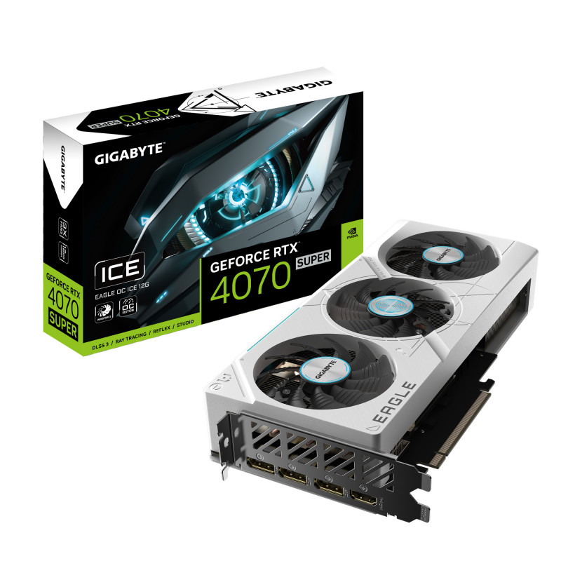 GIGABYTE GeForce RTX 4070 SUPER EAGLE OC ICE 12G NVIDIA 12 Go GDDR6X