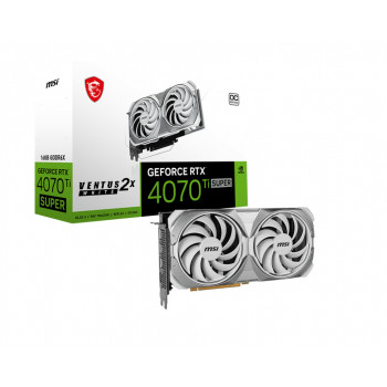 MSI GeForce RTX 4070 Ti SUPER 16G VENTUS 2X WHITE OC NVIDIA 16 Go GDDR6X