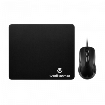 Volkano Slick series wired USB mouse with mousepad combo