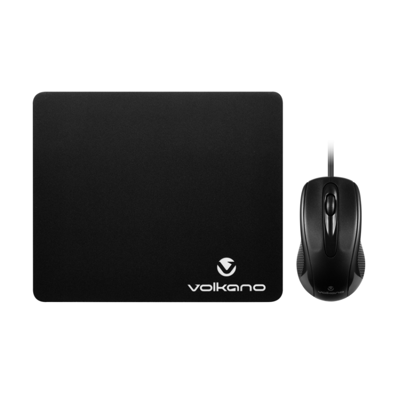 Volkano Slick series wired USB mouse with mousepad combo