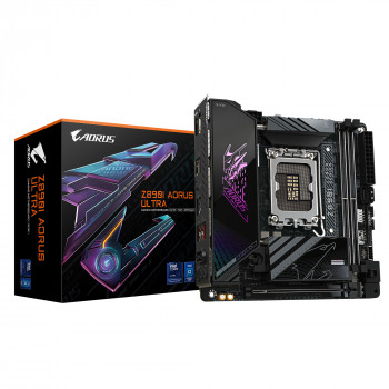 GIGABYTE Carte mère Z890I AORUS ULTRA - Prend en charge les processeurs Intel Core Ultra (Série 2), VRM à 8+1+2 phases, jusqu'à