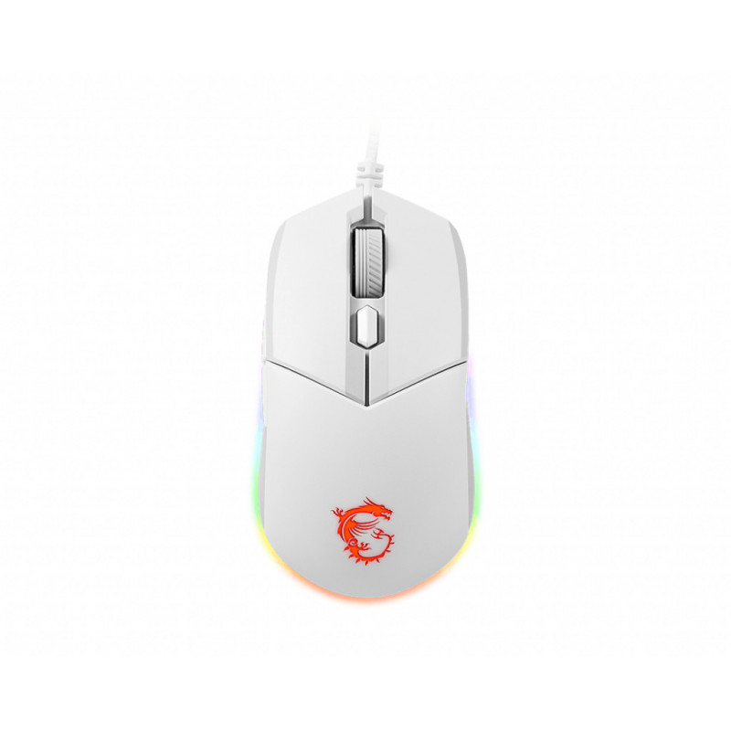 MSI CLUTCH GM11 WHITE souris Jouer Ambidextre USB Type-A Optique 5000 DPI