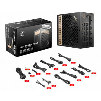 MSI MEG AI1300P PCIE5 unité d'alimentation d'énergie 1300 W 24-pin ATX ATX Noir