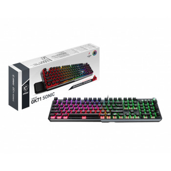 MSI VIGOR GK71 SONIC RED FR clavier Jouer USB QWERTY Français Noir