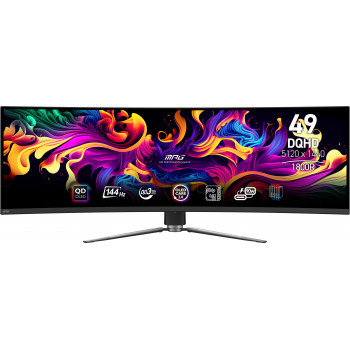 MSI MPG 491CQP QD-OLED écran plat de PC 124,5 cm (49") 5120 x 1440 pixels DQHD QDOLED Noir