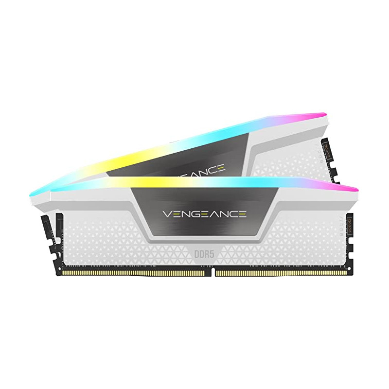 Corsair Vengeance RGB DDR5 32 Go (2 x 16 Go) 6000 MHz CL36 - Blanc