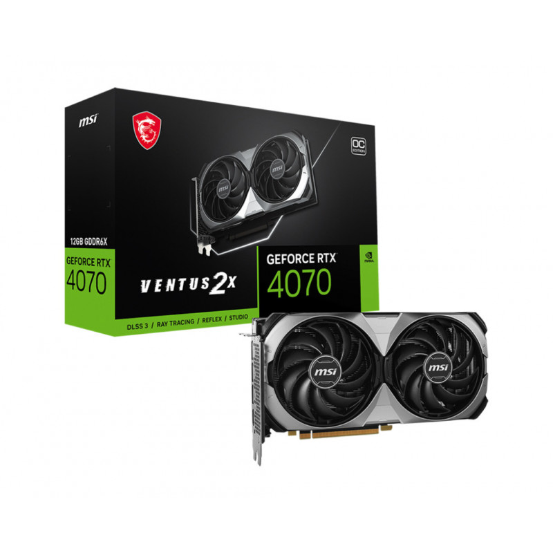 MSI VENTUS GeForce RTX 4070 2X E 12G OC NVIDIA 12 Go GDDR6X